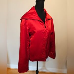 Vintage Carlisle Vibrant Red Satin Puffer 6